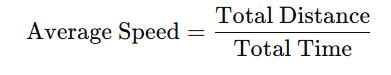 formula for average speed