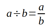 How to represent division in algebra by writing it as a fraction