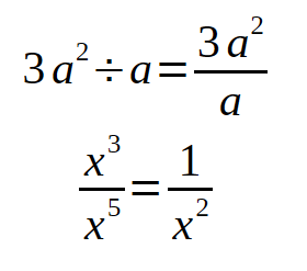 Representing division in algebra